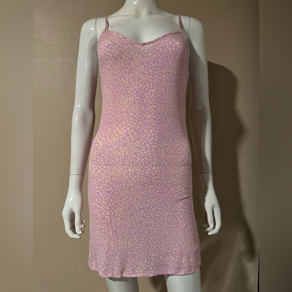 Billabong Gauzy Linen Pink Mini Slip Dress - Picture 1 of 5